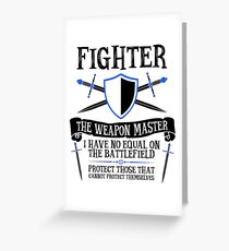 FIGHTER, THE WEAPON MASTER - Dungeons & Dragons (White) Greeting Card