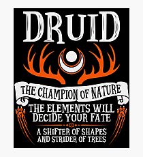 DRUID, THE CHAMPION OF NATURE - Dungeons & Dragons (Black) Photographic Print