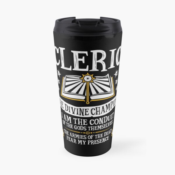CLERIC, THE DIVINE CHAMPION - Dungeons & Dragons (Black) Travel Mug