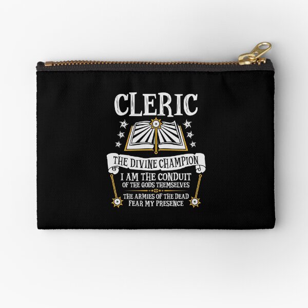 CLERIC, THE DIVINE CHAMPION - Dungeons & Dragons (Black) Zipper Pouch
