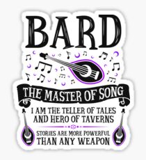 BARD, THE MASTER OF SONG - Dungeons & Dragons (Black) Sticker