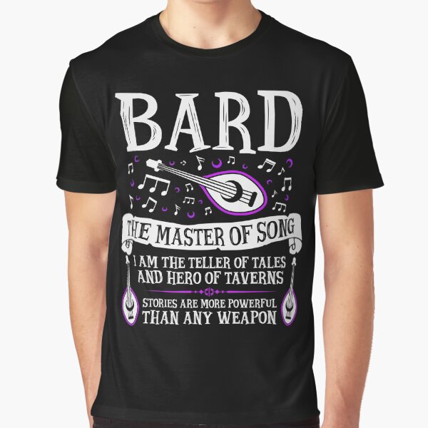 BARD, THE MASTER OF SONG - Dungeons & Dragons (White) Graphic T-Shirt