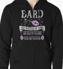 BARD, DER MEISTER DES LIEDES - Dungeons & Dragons (Weiß) Hoodie mit Reißverschluss