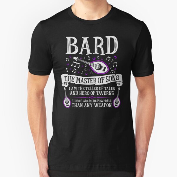 BARD, THE MASTER OF SONG - Dungeons & Dragons (White) Slim Fit T-Shirt
