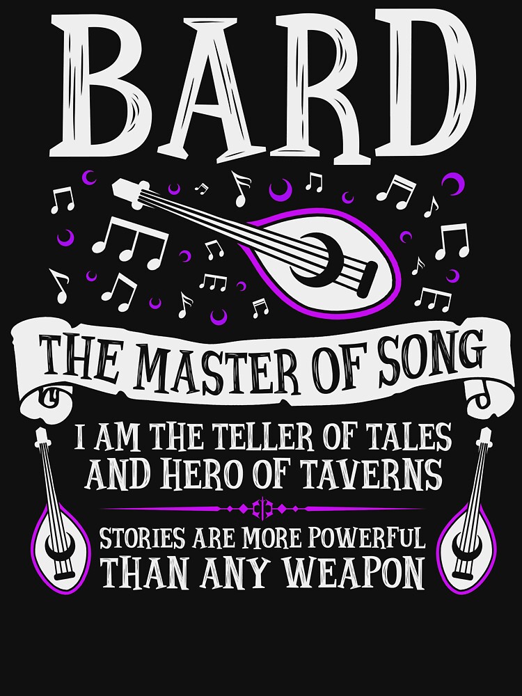 BARD, THE MASTER OF SONG - Dungeons & Dragons (White) by enduratrum