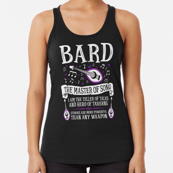 BARD, THE MASTER OF SONG - Dungeons & Dragons (White) Racerback Tank Top