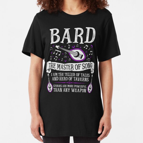 BARD, THE MASTER OF SONG - Dungeons & Dragons (White) Slim Fit T-Shirt