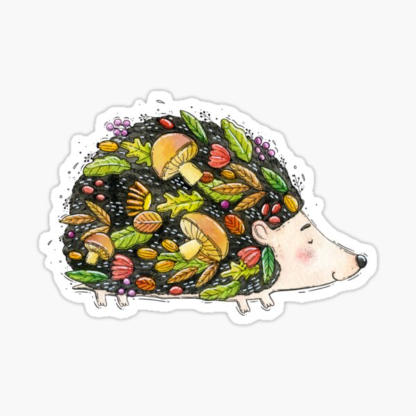 Mr. Hedge - watercolor illustration Sticker