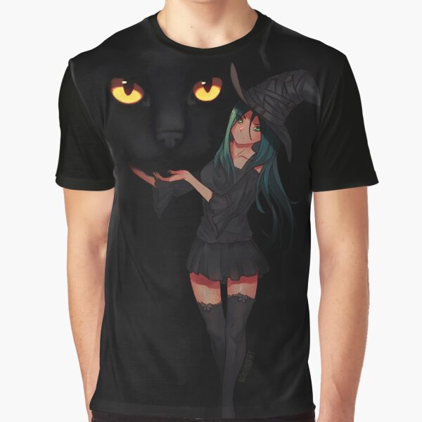 Black Magic Cat Graphic T-Shirt