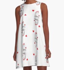 Herzkönigin A-Linien Kleid