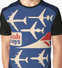 British Airways fleet Vintage UK Graphic T-Shirt