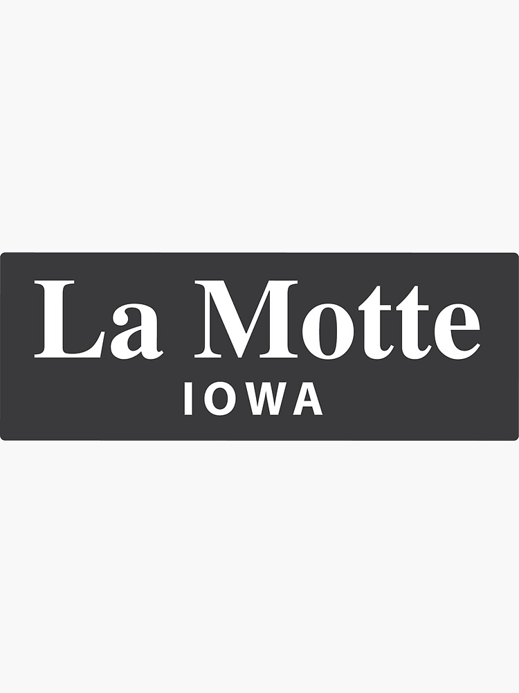 "La Motte, Iowa" Sticker by EveryCityxD2 Redbubble