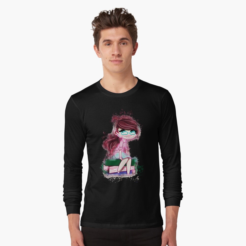 Teenager books glowing Art Long Sleeve T-Shirt