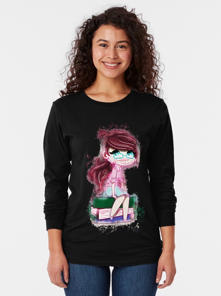 Alternate view of Teenager books glowing Art Long Sleeve T-Shirt
