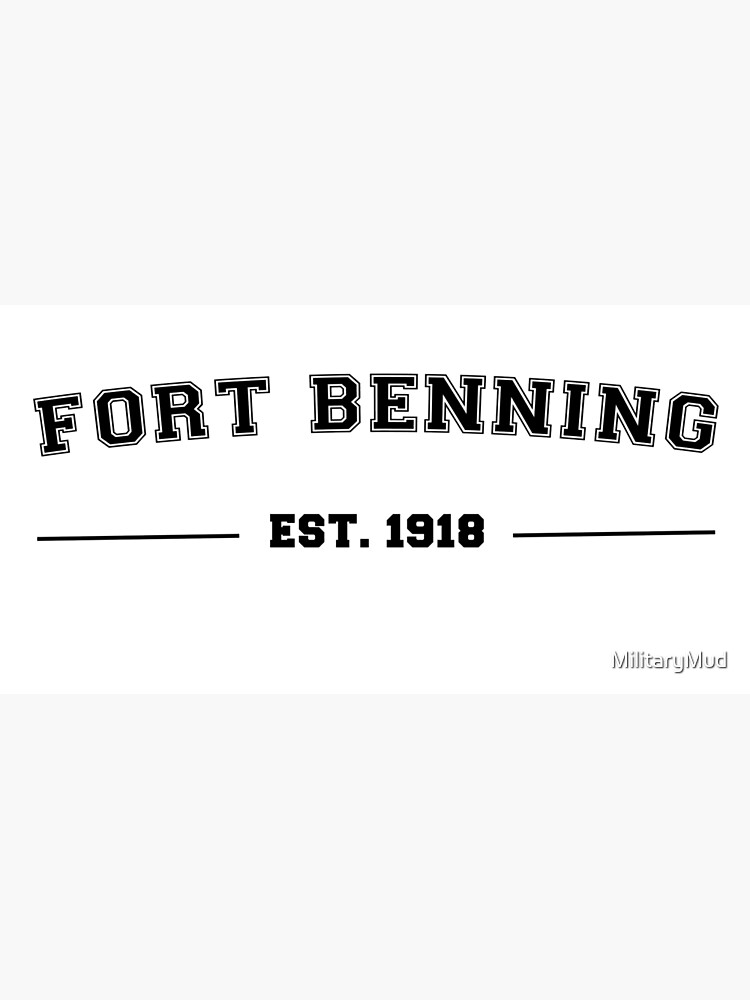 "Fort Benning Varsity Font" Poster for Sale by MilitaryMud Redbubble