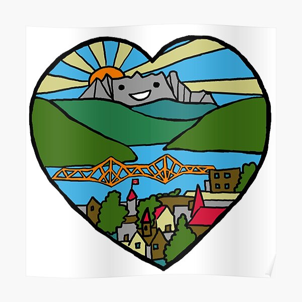 Happy Little Mountain Town Poster