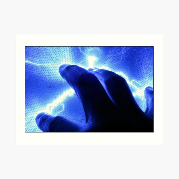A Touch of Electric Blue Art Print