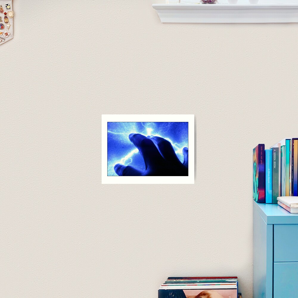 A Touch of Electric Blue Art Print
