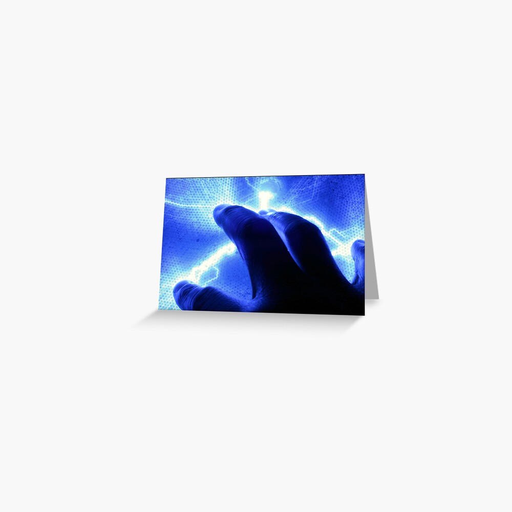 A Touch of Electric Blue Greeting Card