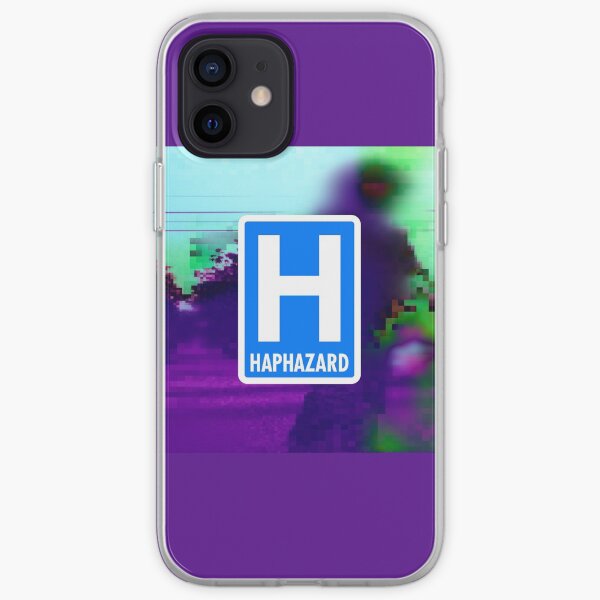 Haphazard Logo 2 with pixelated background iPhone Soft Case