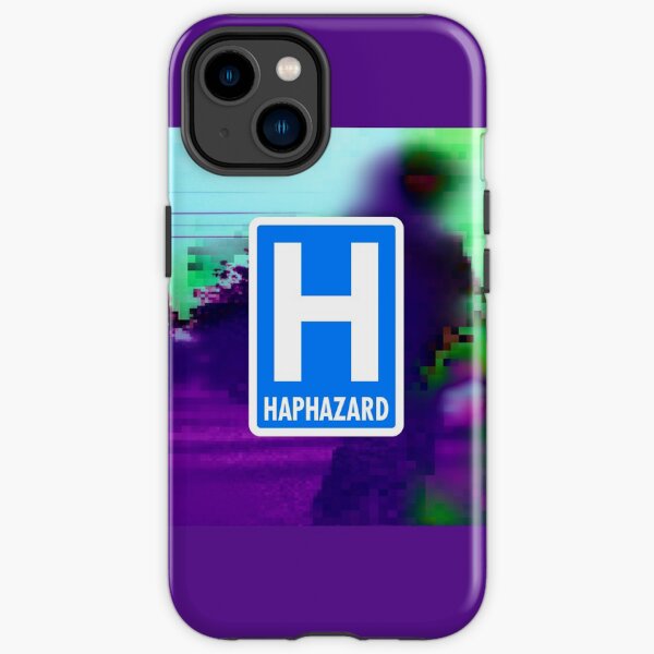 Haphazard Logo 2 with pixelated background iPhone Tough Case