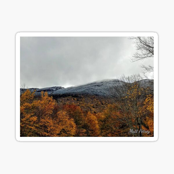 first snow on the mountain Sticker