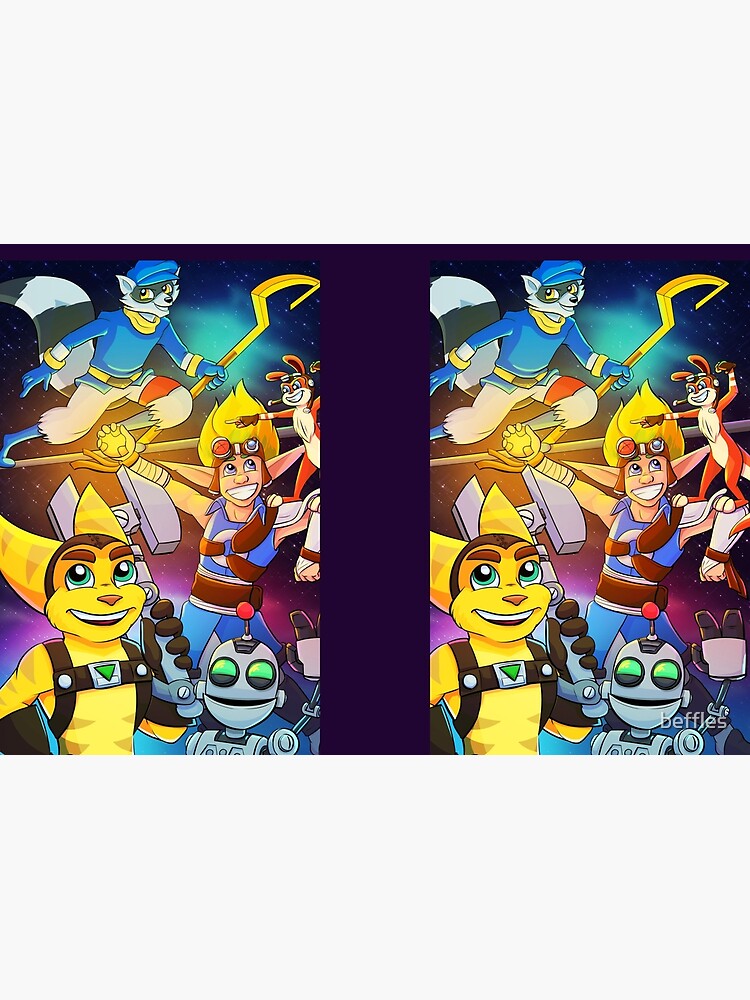 Playstation 2 Stars - Sly Cooper - Ratchet and Clank - Jak and Daxter  Poster for Sale by beffles