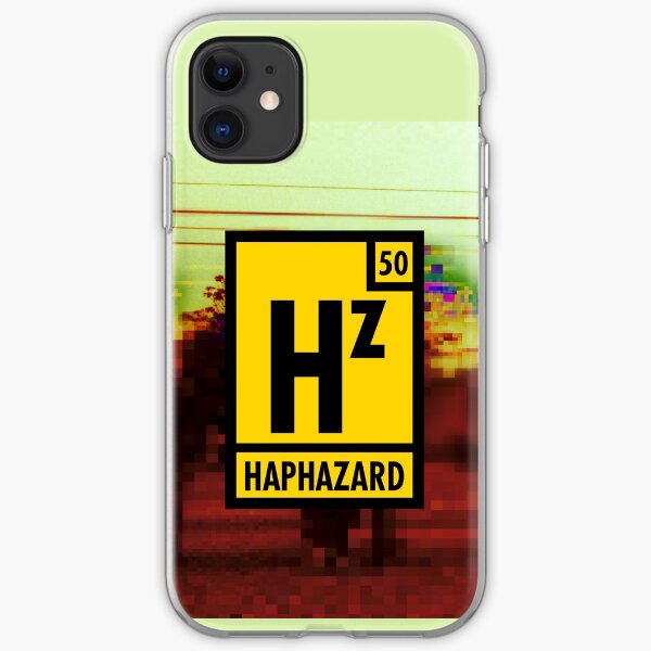 Haphazard Logo 1 with pixelated background iPhone Soft Case
