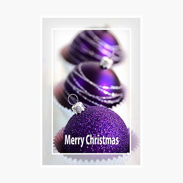 purple christmas baubles uk