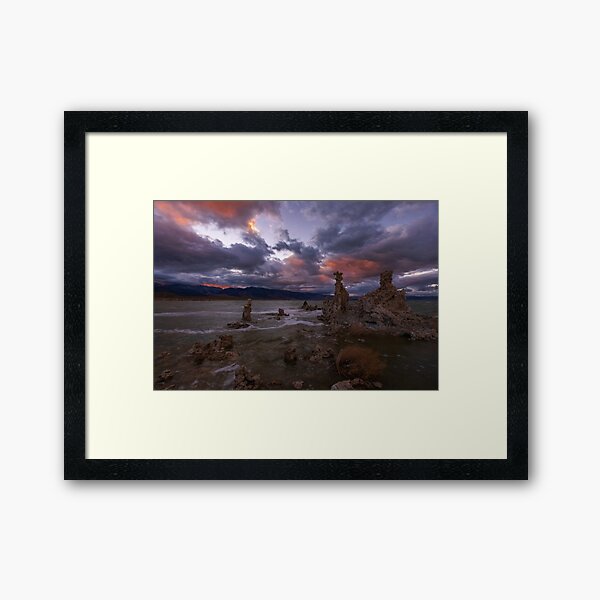 Mono Lake Sunset on a Windy Day Framed Art Print