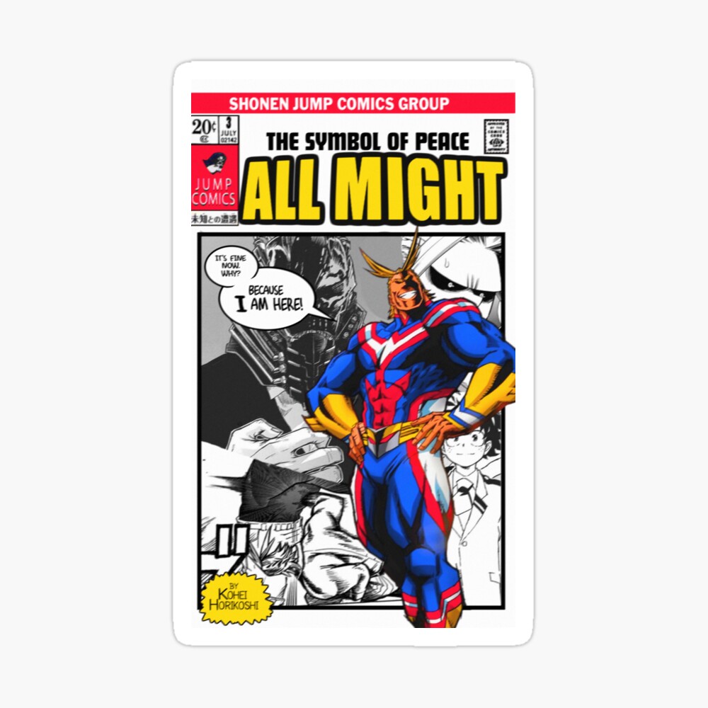 My Hero Academia: All Might Comic Book Style Parody" Art Board Print By Vilecrib | Redbubble