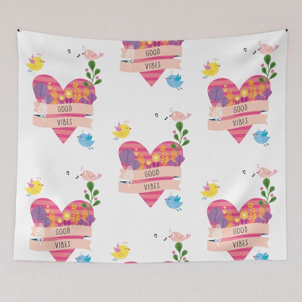 Item preview, Good Vibes Only Print - Love Birds Print designed and sold by SuperrSunday.