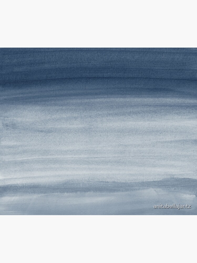 Touching Navy Blue Watercolor Abstract #1 #painting #decor #art by anitabellajantz