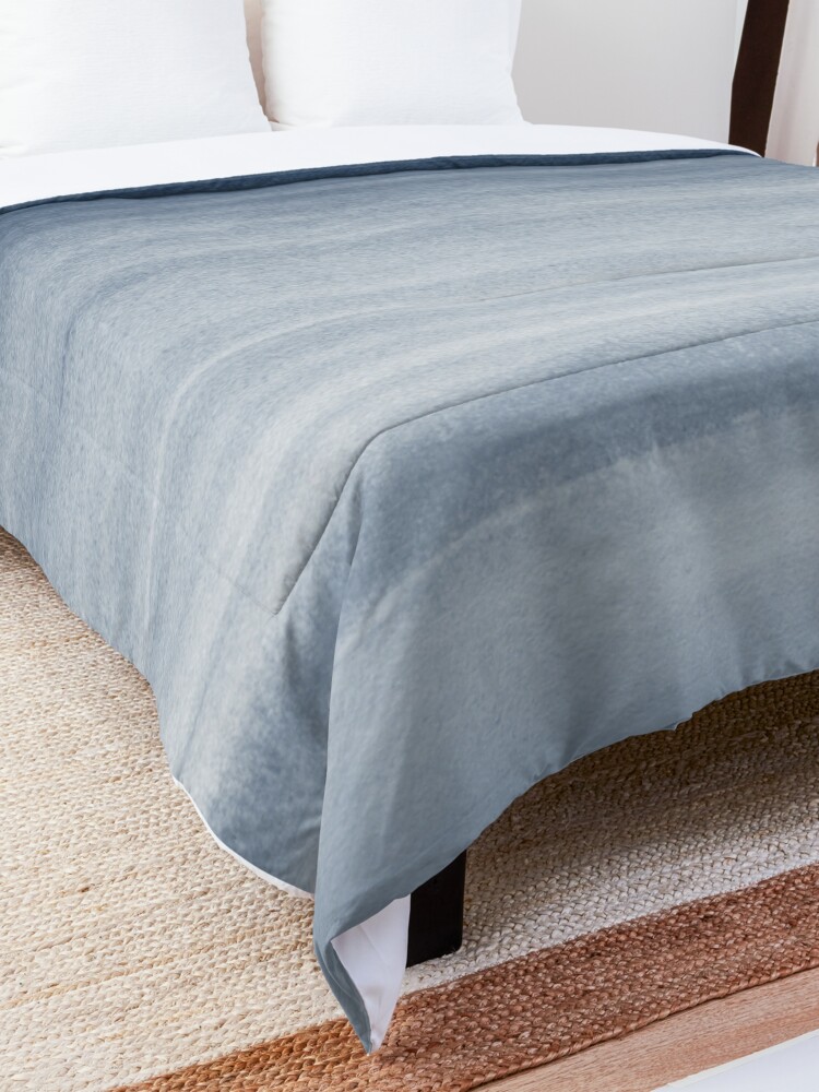 Alternate view of Touching Navy Blue Watercolor Abstract #1 #painting #decor #art Comforter