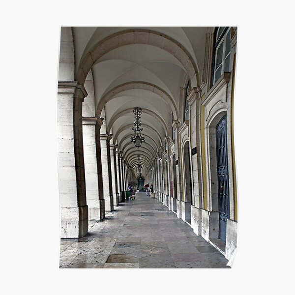 Colonnade in Lisbon Poster