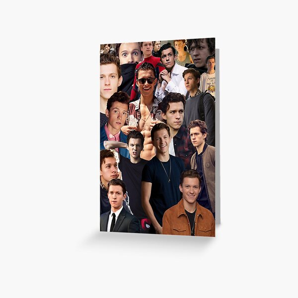 Tom Holland Collage Greeting Card