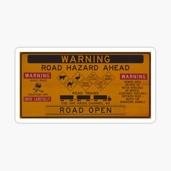 Item preview, Warning Road Hazard sign Australia designed and sold by Schoensl.