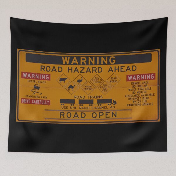 Item preview, Warning Road Hazard sign Australia designed and sold by Schoensl.
