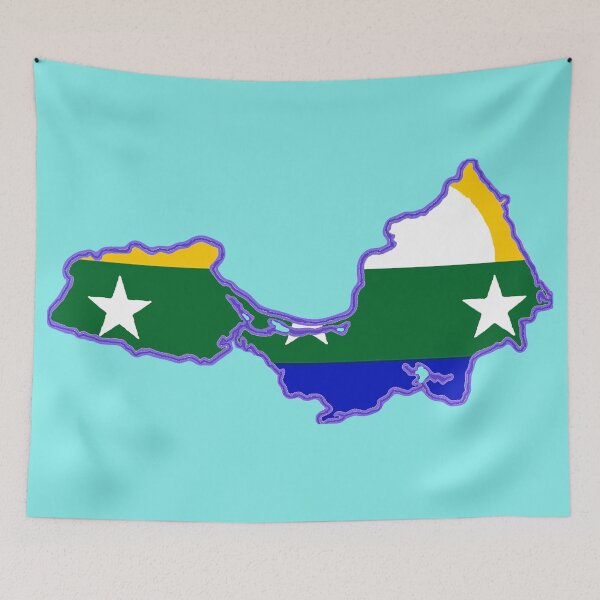 Item preview, Mapa de la isla de Margarita con la bandera de Isla de Margarita designed and sold by Havocgirl.