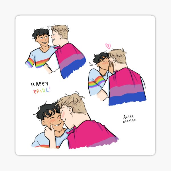Vista previa del artículo con la obra «Nick y Charlie - Happy Pride», diseñado y vendido por aliceoseman.