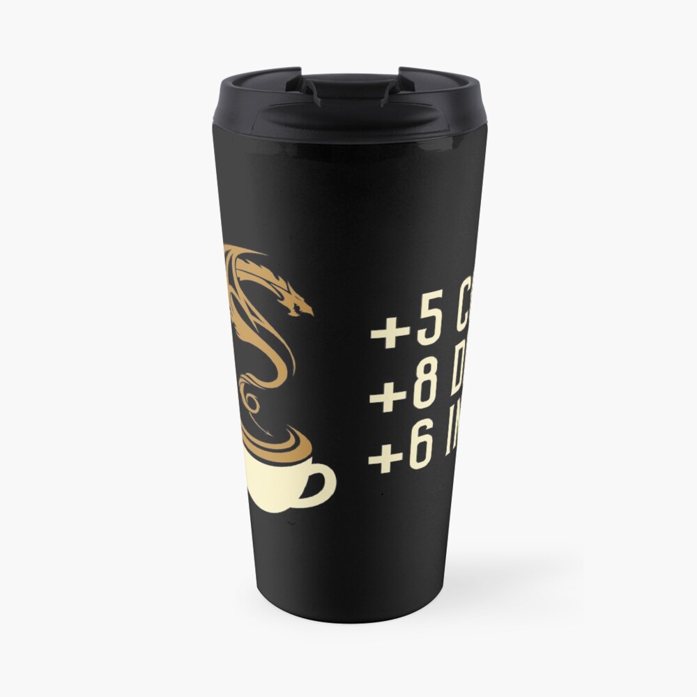Coffee Stats for Roleplaying and Larping Tabletop RPG Travel Coffee Mug