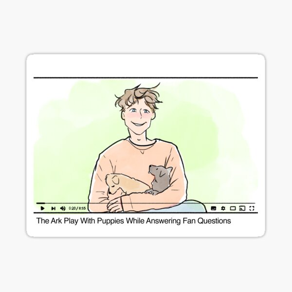 Lister and Puppies Sticker