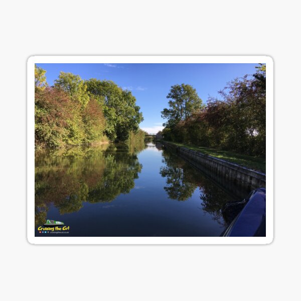 Autumnal canal view Sticker