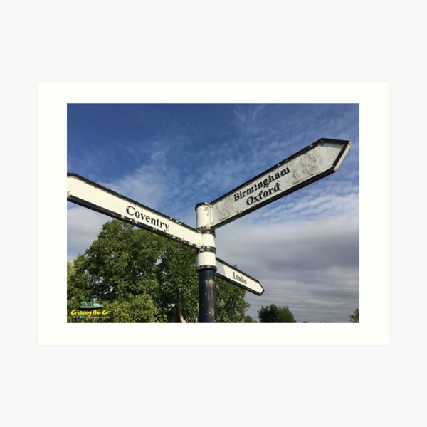 Canal sign at Braunston Art Print