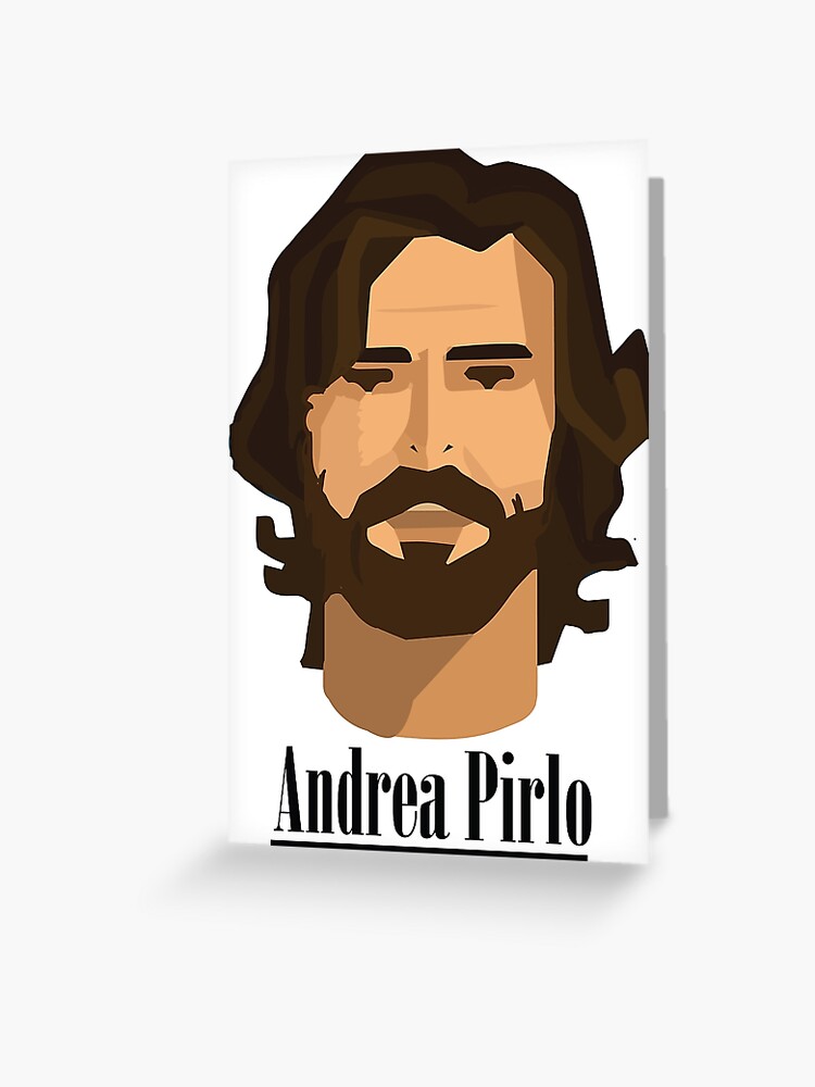 Tarjetas felicitación «Andrea Pirlo Ex profesional italiano Acuarela Retratos» de | Redbubble