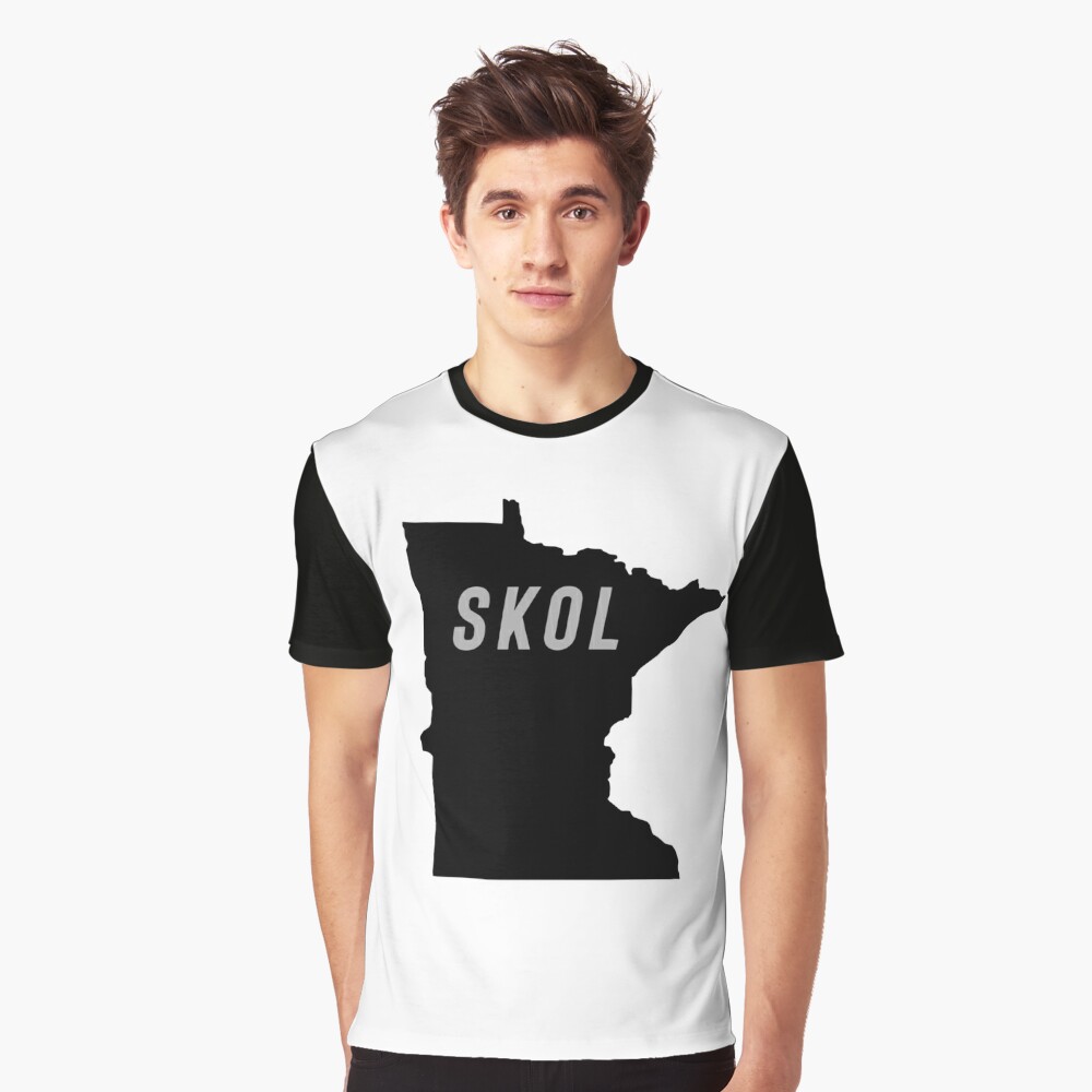 SKOL Sister Black V-neck T-shirt 