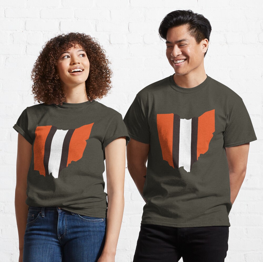 Cleveland Browns Stripe Essential T-Shirt for Sale by corbrand