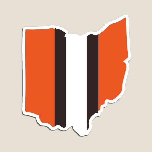 Cleveland Browns Stripe, Cleveland Football Orange  Sticker for Sale by  corbrand