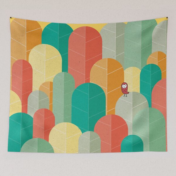 Item preview, Owly visits the poplar forest in autumn III designed and sold by OwlyChic.