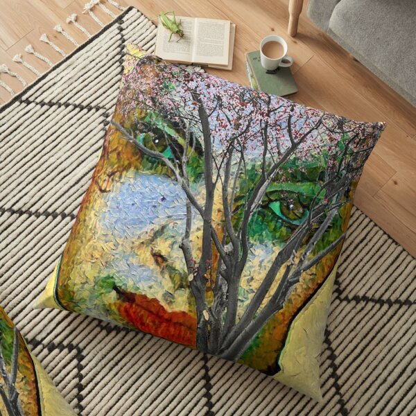 Gaze Through The Trees Floor Pillow